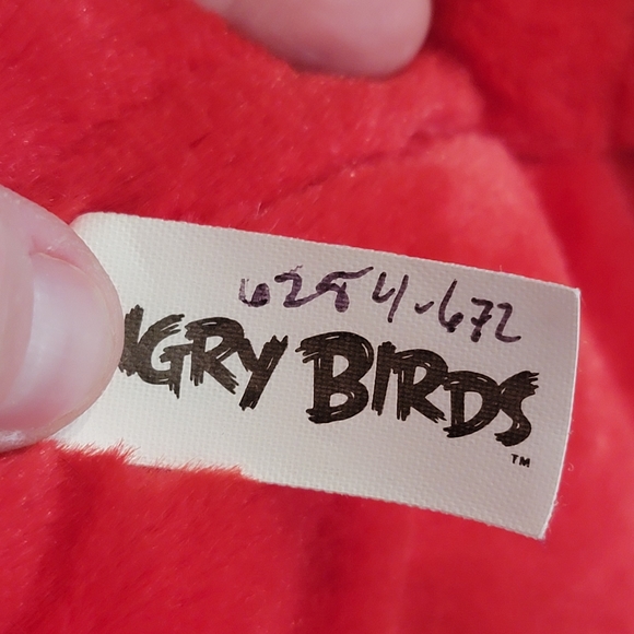 Kids Red Plush Angry Birds Backpack - Picture 3 of 4